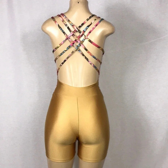 Zuliana Designer Activewear short romper Made in USA NWT - Picture 6 of 6